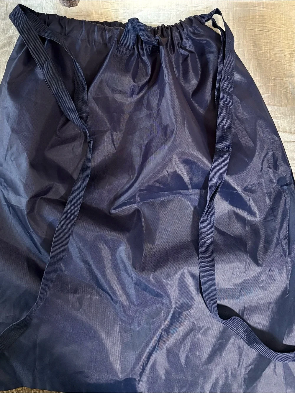 Skechers Navy Blue Drawstring Backpack with White Logo